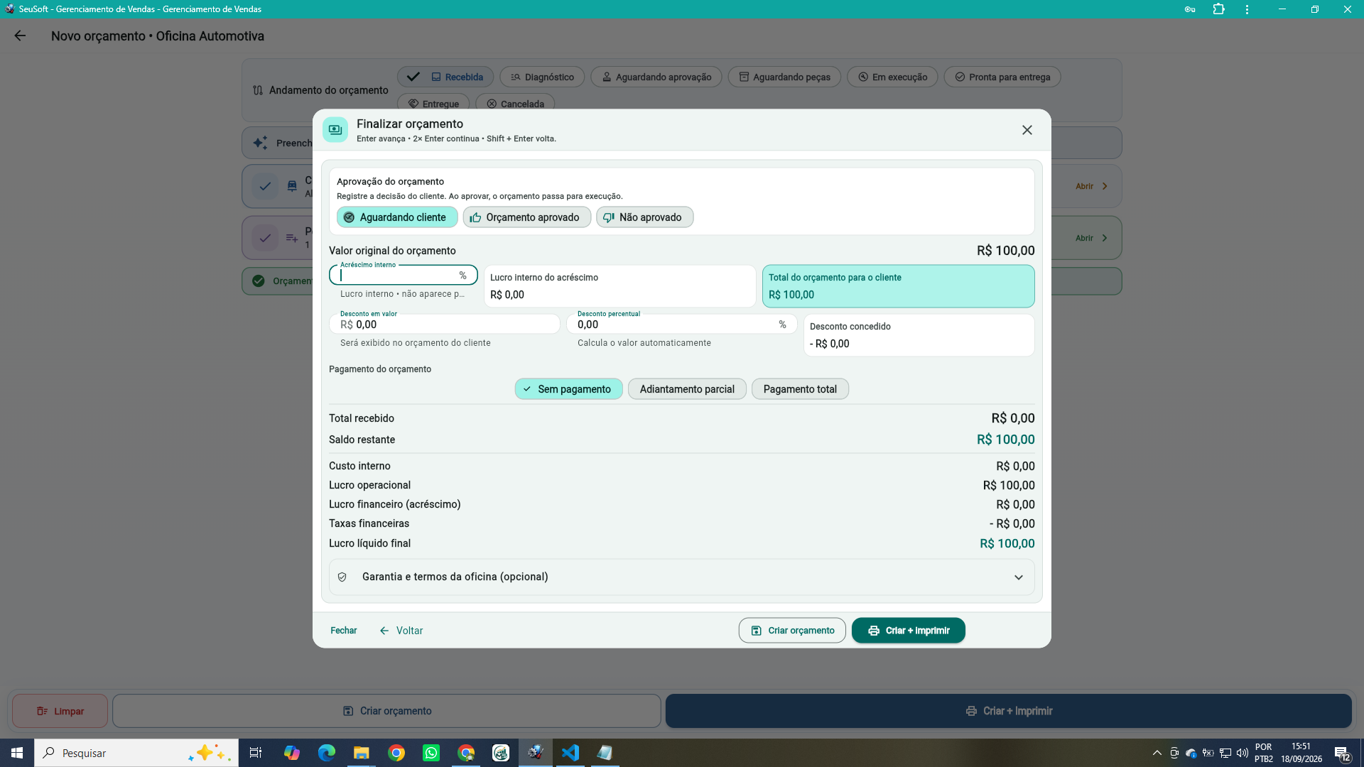 Peças, serviços e financeiro no mesmo fluxo